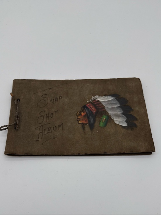 Other - Vintage 'Snap Shot Album' Photo Book with Painted Native Headdress